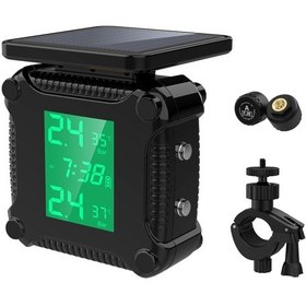Resim Mufunye Lcd Ekranlı Motosiklet Kablosuz Lastik Basıncı İzleme Su Geçirmez Sıcaklık Alarmı Usb Şarj Edilebilir Tpms Is37198-cxc241127 