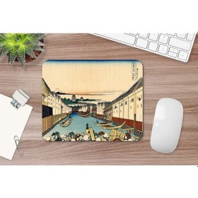 Resim Hokusai Nihonbashi Bridge In Edo 17 X 21 Cm Mouse Pad Mousepad 