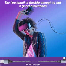 Resim Daytona Vr5 Oculus Usb3.2 Gen1 To Type C Sanal Gerçeklik Gözlüğü Vr Link Data Kablosu 5 Metre 