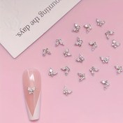 Resim 10 adet Alaşım Mini Küçük Kelebek Tasarımı Tırnak Sanatı Süslemesi Taşlı DIY Küçük Kelebek Tırnak Aksesuarları Tırnak Cazibesi Japon ve Kore Tarzı Tırnak Salonu Tırnak Aksesuarları için Uygun 
