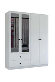 Resim Metalia Gm 9011 Novado Aynalı Düğme Kulplu Genç Odası Takımı 