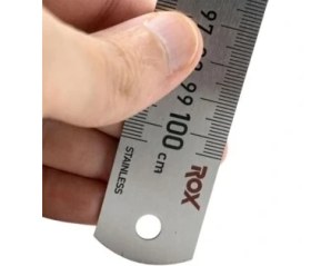 Resim Rox 0201 Çift Taraflı Çelik Cetvel 1000 mm 