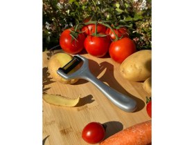Resim Solingen Pırıltılı Gri/gümüş Sapan Soyacak - Paslanmaz Alman Çeliği, Ergonomik Sap, Yüksek Keskinlik 