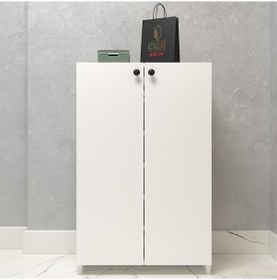 Resim Kenzlife Kapaklı Ayakkabılık Bosnevi Mat Beyaz Suntalam 095 040 30 Oniki Çift Ayakkabı Kapasitesi Arkalıksız Beyaz 