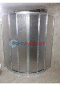 Resim Nokta Duşakabin 90 x 90 Oval Teknesiz Mika Camlı Duşakabin Şeffaf 