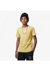 Resim Jordan Mj Psg Ss Logo Tee T-shırt Çocuk T-shirt Sarı 