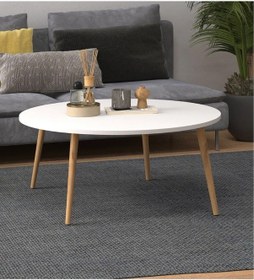 Resim Faymend 70cm Yuvarlak Orta Sehpa Beyaz Beyaz 