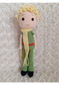 Resim El Yapımı Amigurumi Küçük Prens /oyuncak/hediyelik/koleksiyonluk/sağlıklı Organik Oyuncak 30 Cm 