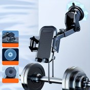 Resim 36.29KG Ağır Hizmet Tipi Emiş Kupası Araba Telefon Tutucu - Ayarlanabilir, Su Geçirmez Gösterge Paneli & Hava Havalandırma Montajı 360° Döndürme, Optimal Görüntüleme için Teleskopik Kol, Uyumluluk 