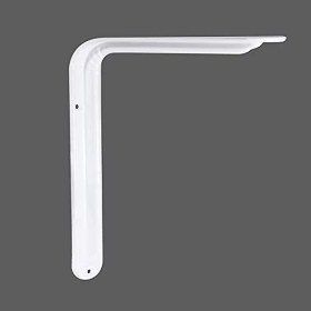 Resim Karokstore Raf Altı Ayak Raf Tutucu L Demir 11 x 14 cm Beyaz Montaj Aparatı (2 Adet) 