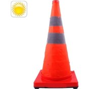 Resim Sones 3'lü Led Solar Lift Trafik Güvenliği Uyarı Yol Konileri, Yükseklik: 56cm Kırmızı 