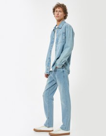 Resim Standart Bel Straight Fit Pamuklu Kot Pantolon - Mark Jean 