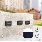 Resim 1 adet/4 adet 6 LED Güneşli Çit Işıkları, Küçük Güneşli Adım Işığı, Veranda Depo Havuzu için Dış Mekan, Lamba Montajı Duvar Montajı için Ev Bahçe Veranda için 