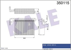 Resim EVAPORATOR BMW E46 X3 E83 KALE 350115 KALE