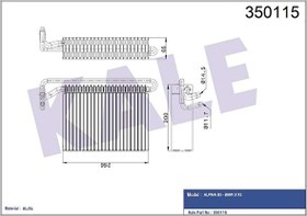 Resim EVAPORATOR BMW E46 X3 E83 KALE 350115 