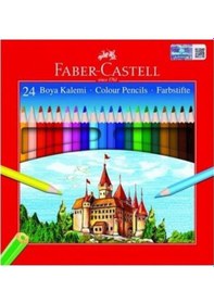 Resim Faber Castell Kuru Boya Kalemi Redline Karton Kapak Kutu 24'lü 5171116324000 