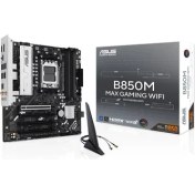 Resim Asus B850M Max Gamıng Wıfı6 Ddr5 Hdmı-Dp Typec Pcıe 5.0 Am5 Matx 