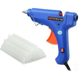 Resim Empressco 20W İnce Silikon Tabancası + 10 Adet Silikon, Turuncu 