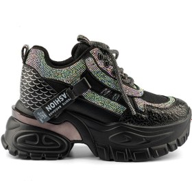 Resim Guja Kadın Kalın Taban Hakiki Deri Taşlı Sneaker 