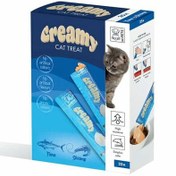 Resim M-Pets Creamy Ton Balığı Karides Ek Besin ve Kedi Ödülü 25x15 Gr 