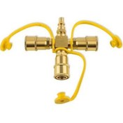 Resim Tongxida Brass Y-tip 1/4 Kamper Hortum Bağlantı - Hızlı Sistem 4 Adet Fırça 