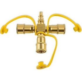 Resim Tongxida Brass Y-tip 1/4 Kamper Hortum Bağlantı - Hızlı Sistem 4 Adet Fırça 