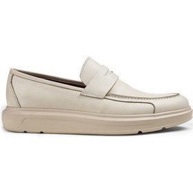 Resim Deery Hakiki Deri Bej Rengi Comfort Erkek Loafer Bej (492271242) Bej 