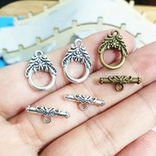 Resim DIY Kolye, DIY Bilezik ve Kolye Yapım Aksesuarları için 16 Set Alaşımlı OT Toka Bağlantı Elemanları 