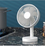 Resim Mini Şarj Edilebilir Pil İle Çalışan Masa Vantilatörü 4 Hız Ayarı 1800mah Pil, 