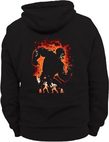 Resim remonz Attack On Titan Arka Baskılı, %100 Pamuk, 3 Ipl. Şardonlu, Içi Polar, Çok Kalın Hoodie 