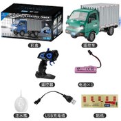Resim Kf21 1/16 Rc Araba Tam Ölçekli Simülasyon Mikro Kamyon Kargo Sprey Işık Ile Green A Green A 