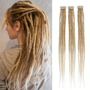 Resim 1/3 adet El Yapımı Sentetik Dreadlock BB Klipsli-El Yapımı Klipsli Dreadlock Uzantıları-60.96cm Kolay Kurulum, Karnaval Cosplay, Reggae Hip-Hop Festivali, Noel Hediyesi için El Yapımı Sentetik Tığ Saç Parçaları - #27/613 1B# 4# BUG# 613 