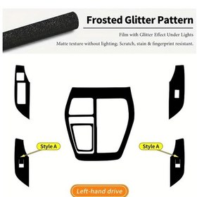 Resim Xuweiwei 2020-2024 Toyota Rav4 Sol İçin Donuk Glitter Karbon Fiber Desenli Torpido Koruyucu Film 