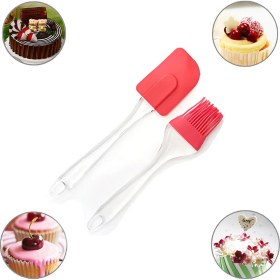 Resim Ucuzal Silikon Yumurta Fırçası ve Spatula 2'li Set 