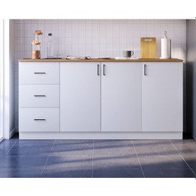 Resim Rosa Mutfak Dolabı Alt Modül 180 Cm Çekmeceli Tezgah Dahil Beyaz 