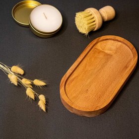 Resim GÖKÇEHOME Naturel Ahşap Yağdanlık Sunum Standı Tahtası Altlık 