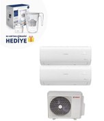 Resim Bosch Multi Split İnverter Klima 21000 Btu 1 Dış + 2 İç Ünite 9000 + 12000 Btu + Su Arıtma Sürahisi Hediyeli 