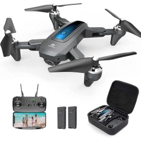 Resim DEERC Shop D10 Katlanabilir Drone, 720P HD FPV, Hareket Kontrolü, Selfie, 24 Dakika Uçuş, 2 Pil 