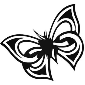 Resim Tribal Kelebek Oto Motor Laptop Duvar Folyo Sticker 50x45 Cm Lcst Lcst 