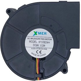 Resim 97x97x33mm 24V 0.25A 3P XMER Salyangoz Fan 