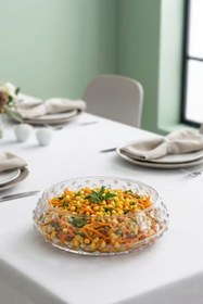 Resim Selen Concept Bubble Model Orta Boy El Yapımı Cam Salata ve Sunum Kasesi 
