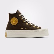 Resim Converse Chuck Taylor All Star Modern Lift Platform Corduroy Kadın Kahverengi Sneaker Düz A07203c Kahverengi 
