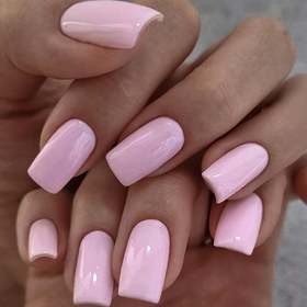 Resim 24 adet Nude Pembe Kare Şekilli Orta Uzunlukta Basınçlı Tırnak, Jel Yapıştırıcı Paneller ve Tırnak Dosyası ile - Parlak Bitişli Saf Renkli Moda Sahte Tırnak Seti Kadınlar ve Kızlar İçin, Partiler ve Günlük Kullanım İçin Mükemmel | Gelin Tırnakları | Düğün Tırnakları 