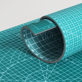 Resim 1 Adet Kendiliğinden İyileşen Kesme Matı Seti, Döner Kesici ve Hassas Cetvel ile - Ağır Hizmet Tipi Dayanıklı Plastik El İşi Matı, Izgara Çizgili, Kendiliğinden İyileşen Yüzeyli, Yumuşak Cetvel ve Ergonomik Saplı, Patchwork, Dikiş, Kapitone için, Yeşil, Dikiş Malzemeleri, Dikiş Aletleri 