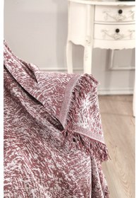 Resim Vicuna Home Pamuklu Çok Amaçlı Ebruli Koltuk / Çekyat Örtüsü Bordo 