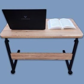 Resim Laptop Sehpası Ve Çalışma Masası Yükseklik Ayarlı Tekerlekli Oval Kenar (80 LİK SEHPA) 