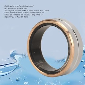 Resim Akıllı Yüzük Spor Takip Cihazı, Giyilebilir Akıllı Yüzük Sağlık Takip Cihazı Seramik Paslanmaz Çelik Uyku İzleme Kamera Kontrolü IP68 Erkekler Ve Kadınlar Için APP Ile Su (10 