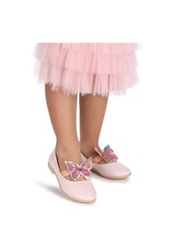 Resim Kiko Kids Menz Kelebek Lastikli Kız Çocuk Babet Ayakkabı Pudra Pudra 