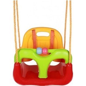 Resim Emniyet Kemerli Çocuk Salıncağı Kırmızı 