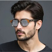 Resim Elmpaly Moda Steampunk Gözlük Sarı Transparent Pc+cp Metal Çerçeve Rc005 Hediye 12+ 